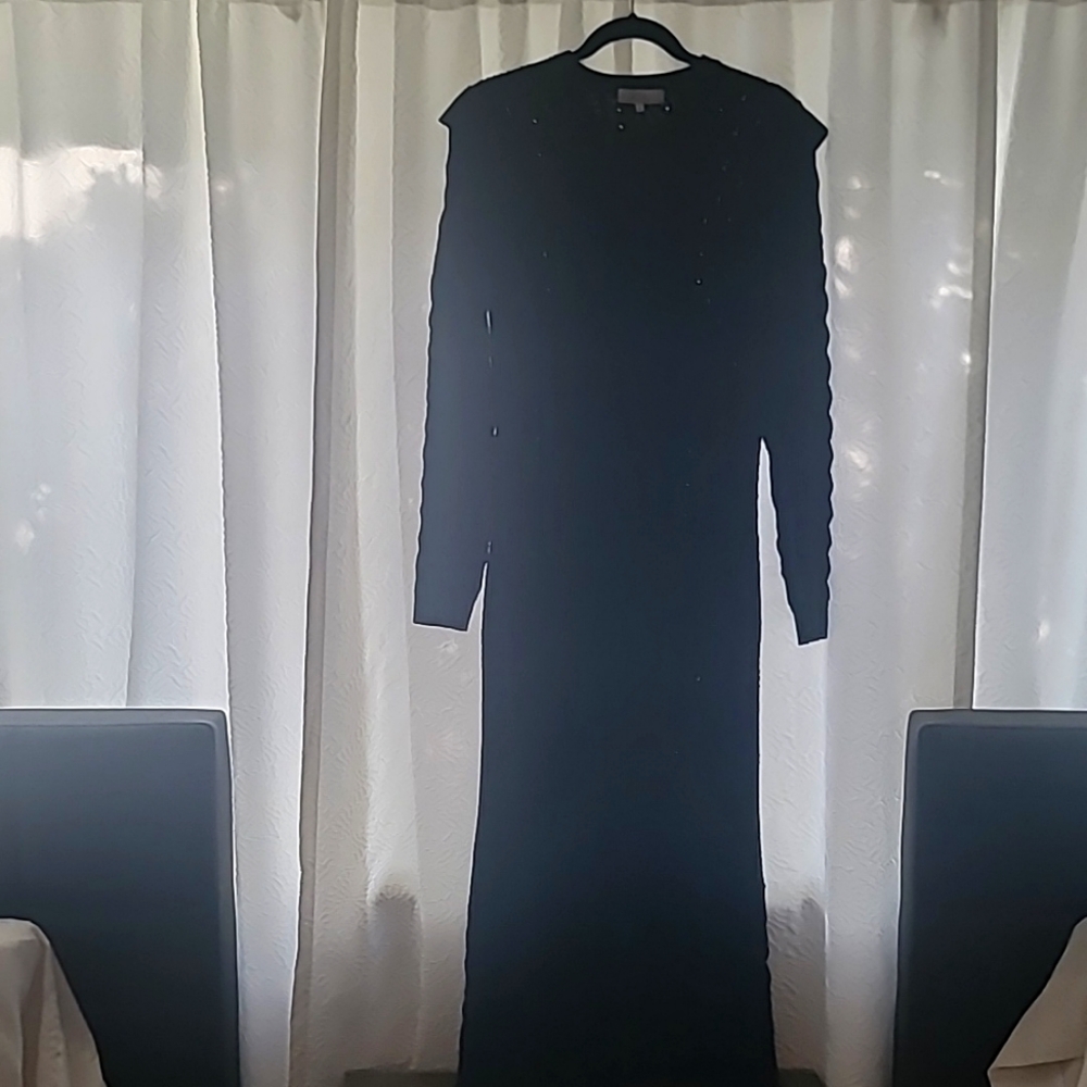 Black Knit Pearl by Lela Rose Maxi dress